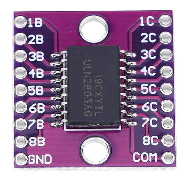 2 stk. ULN2803A Darlington Transistor Array Modul 50V Lilla Industrielt Elektrisk Tilbehør
