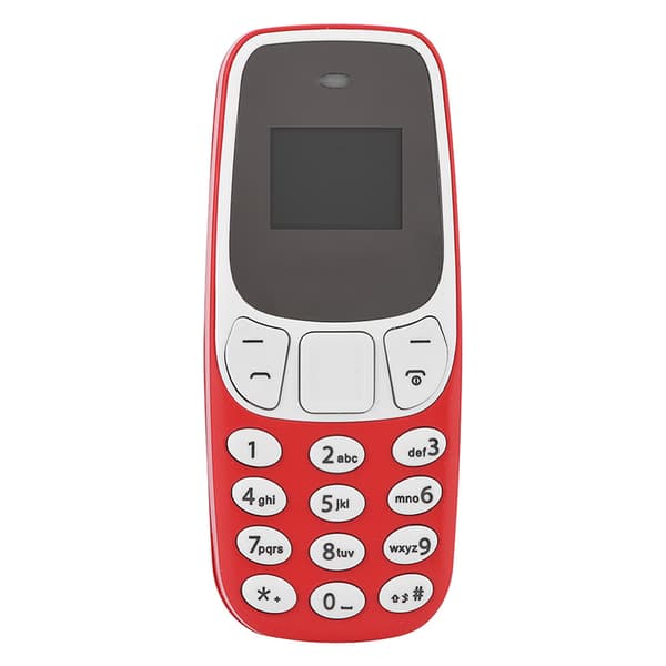 Liten Dual SIM GSM Mobiltelefon med Bluetooth - Rød
