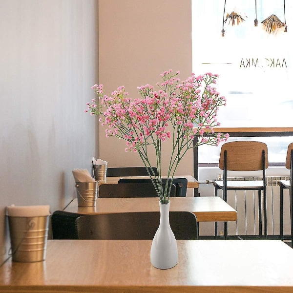 Keinotekoiset Gypsophila-kimput 12 kpl Fake Real Touch -kukkia itse tehtyihin hääkoristeisiin Pink