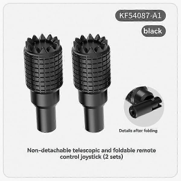 2 st silverfärgade tumvippa-joysticks för RC/RC2/RC Pro2-kontroll, teleskopiska fällbara spakar, ingen demontering Silver