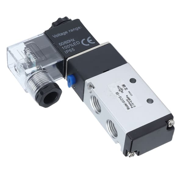 4V210‑08 Elektrisk Magnetventil Normal 2 Positioner 5 Vejs Luftkomprimeret Afløbsventil til Automatisk Værksted DC 12V
