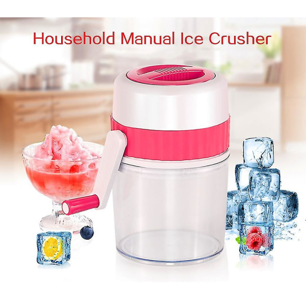 Hem Mini Handvev Manuell Ice Crusher Rakapparat Barn Strimling
