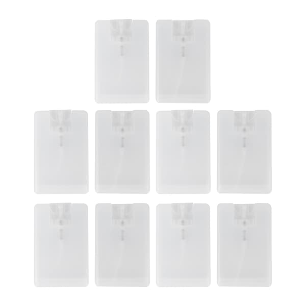 10-pack 20 ml parfymsprayflaskor kreditkort finfördelare pump tomma platta påfyllningsbara