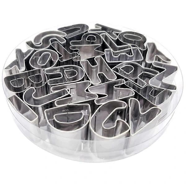 【BQ】Bogstavkageforme i rustfrit stål, talkageforme, kagedekorationsforme, fondantforme