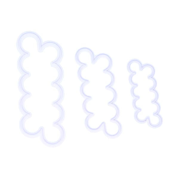3 stk. Roseblomstkutterform DIY Fondant Kakepynt Bakingstilbehør