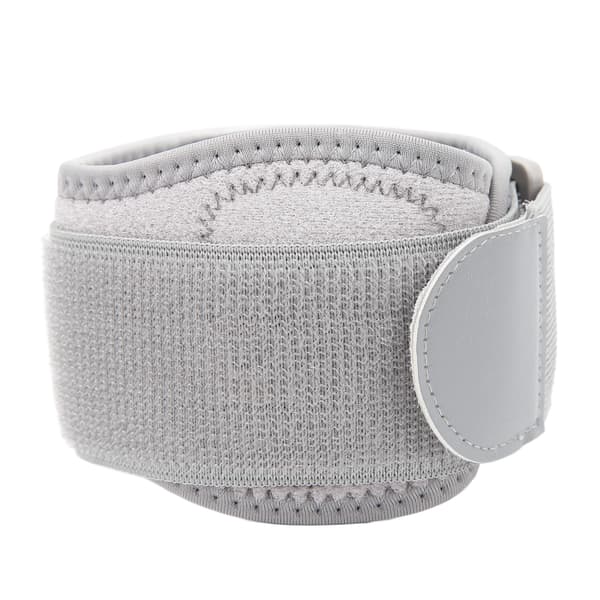 2 st justerbar andningsbar armbågskompression, lätt elastiskt stöd grå