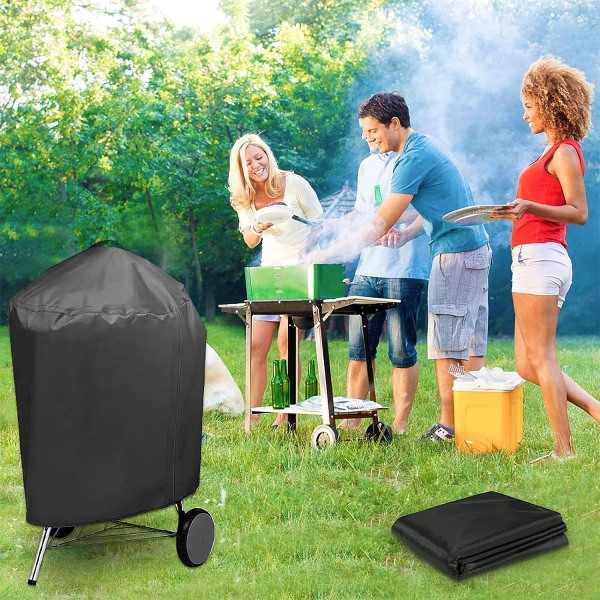 BBQ Cover, 420D Oxford presenning, udendørs BBQ Cover passer til de fleste griller (Ø77 x 90 cm)