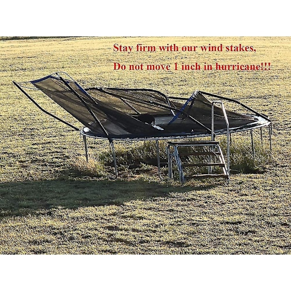 Trampoliner Wind Stakes Heavy Duty U-typ Skarpa ändar Markankare, 6 tum 8st 8pcs