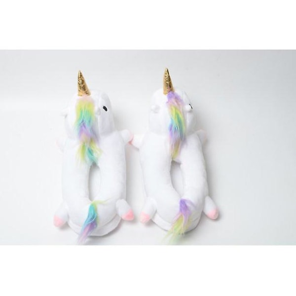 3-12 år Vinter Unicorn Tofflor Tofflor Mjuk plysch Sovrumshustofflor