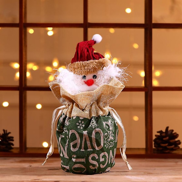 Julklappspåsar Dragsko Xmas Godispåsar Tomte Säck Ryggsäck 3st Type B Elderly