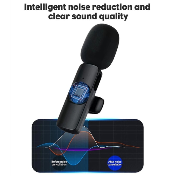 Trådløs Lavalier Mikrofon Mini Mic til Tiktok Optagelse Vlog Live Streaming Støjreduktion iPhone Lightning Interface