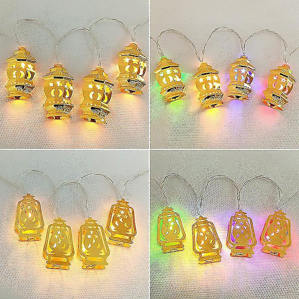 Ramadan Eid String Light Lämmin valkoinen Tunnelma Eid Lyhdyt Valot Muslimi Lamp Sisustus Kotijuhlalahja Combination 2