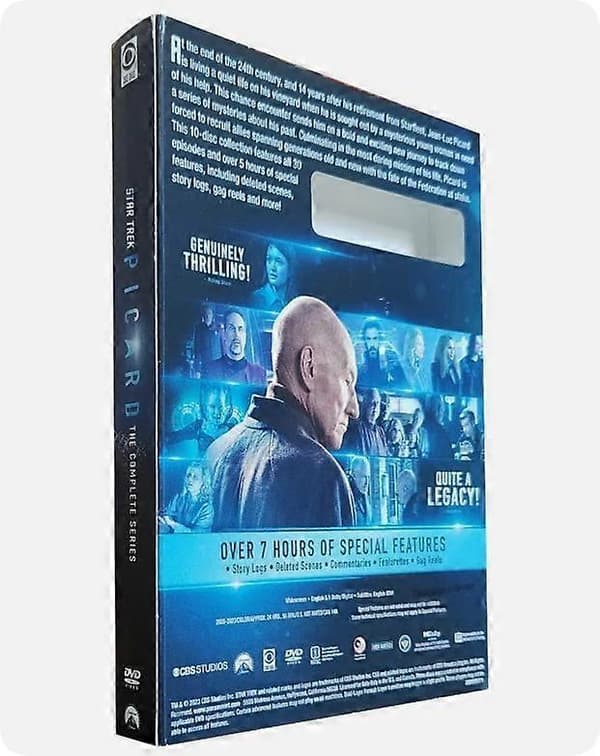 【BQ】Star Trek: Picard: The Complete Series 1-3 engelsk version (DVD, 2023, 10-Disc Box Set)
