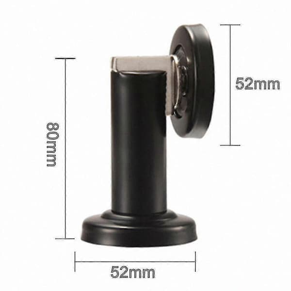 Moderne magnetisk dørstopper i børstet rustfritt stål Black