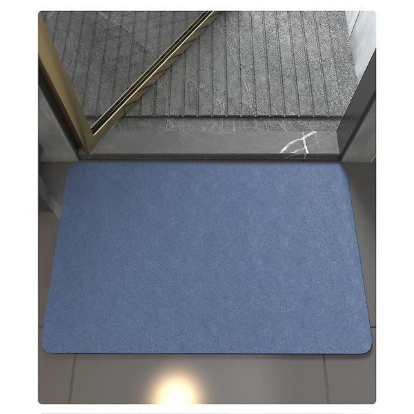 Diatoméjord Bløde måtter til badeværelse og toilet Absorberende gulvmåtter 50*80 cm Grå 50*80cm Grey