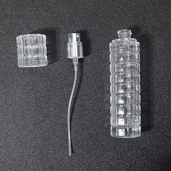 【BQ】30ml glas tyk bund cylinder spray parfumeflaske tom Silver