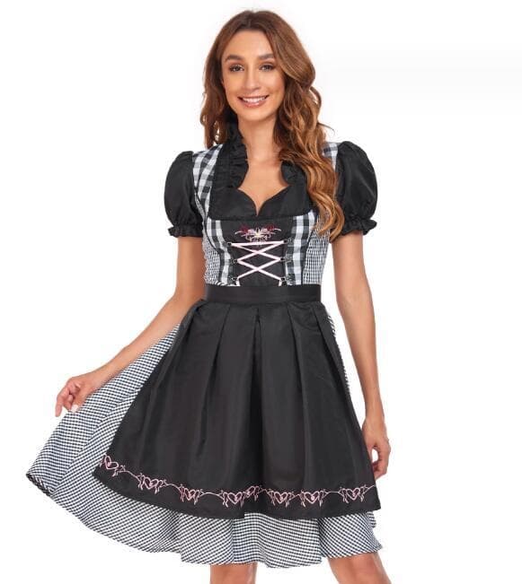 【BQ】München Dame Sort Oktoberfest Kjole-Xin size:XL
