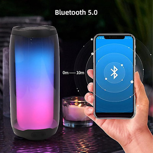 Music Pulsation 4 värikäs valotehoste Bluetooth kaiutin Langaton ulkokäyttöön kannettava vedenpitävä äänibasso