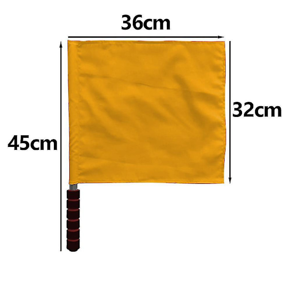 Dommerflag Rustfrit stål Kommando Håndflag Rød Signalflag Svampehåndtag Speciel patruljeydelse orange