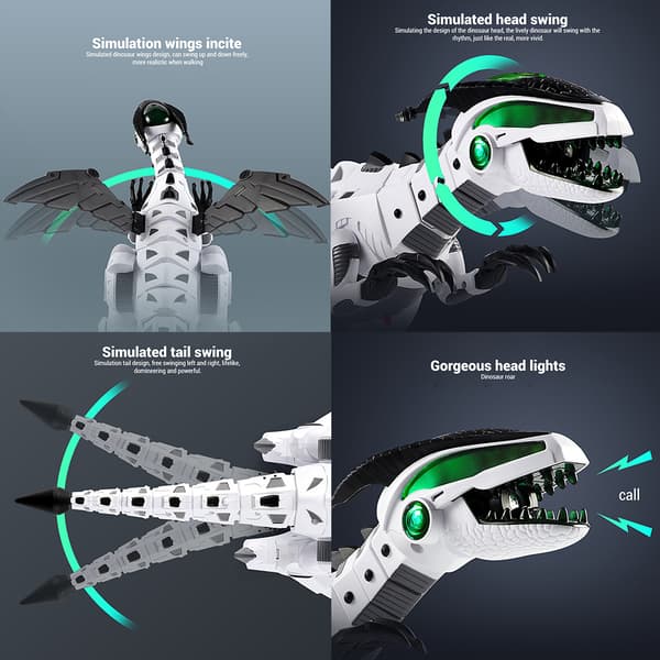 LED Lys Lyd Vand Spray Gående Dinosaur Robot Legetøj til Børn