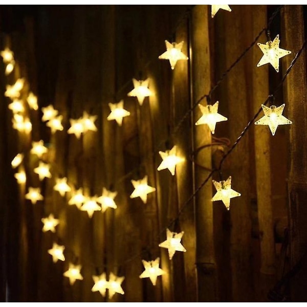 Solar Star String Lights Led, Solar Powered Twinkle Lights, Lys til udendørs 3.5m