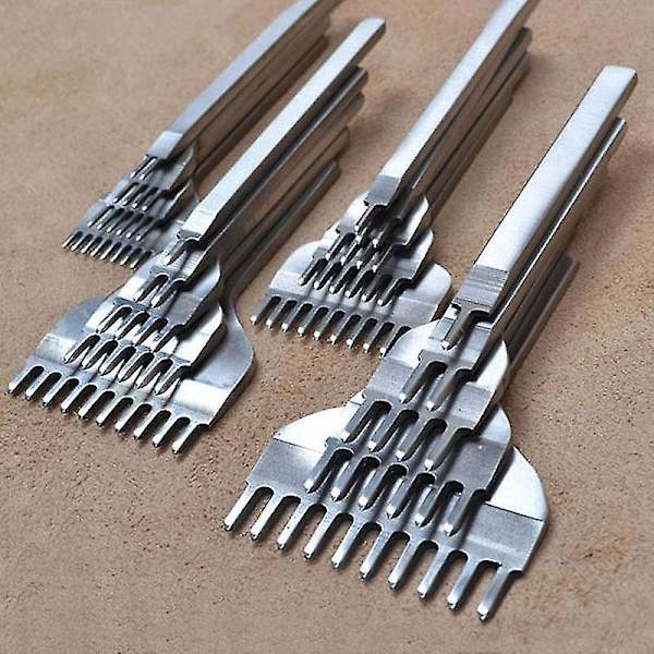 Lær håndverksverktøysett rustfritt stål hullmeisel gravering søm Punch Tools Kit 4mm