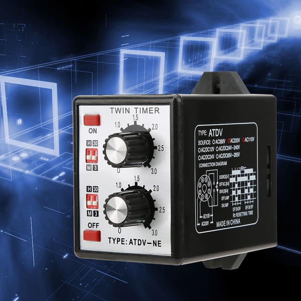 Knap Kontrol Tidsrelæ On Off Timer Relæ Multi-Sektion ATDV-NE AC110V/220V