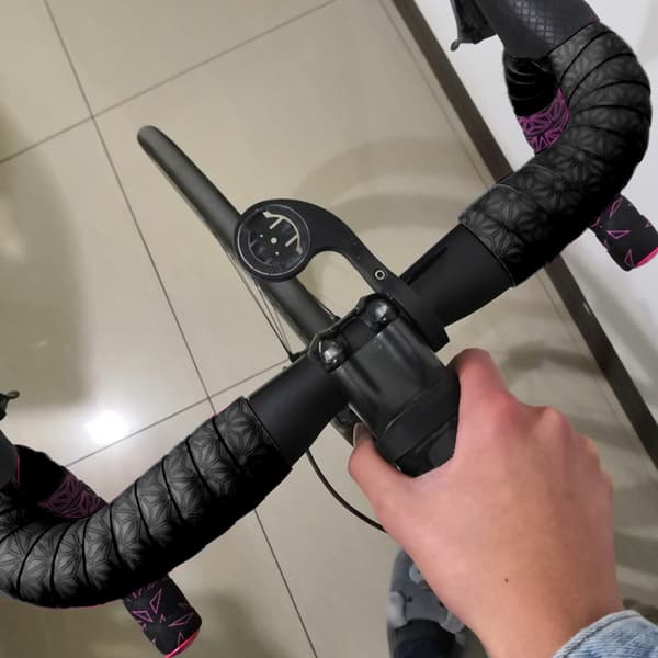 Racercykel Styrgreb Høj Elasticitet Blød Svedabsorberende Styrtape Sort