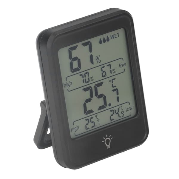 Professionelt digitalt termometer hygrometer LCD-display indendørs udendørs fugtighedstemperaturmåler