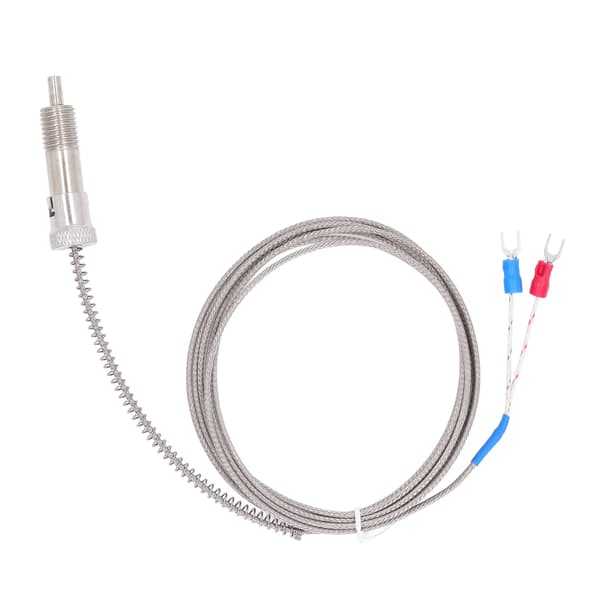 Termoelement 0‑400℃ K Typ Temperatursensor Sond Kompressionsfjäder M12 Gänga 2m / 6.56ft