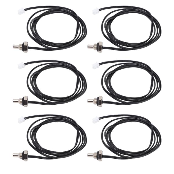 10 stk. Termistor Sensor NTC Temperatur Probe Hex Hoved 1 Meter Kabel Længde M8 Gevind 10K