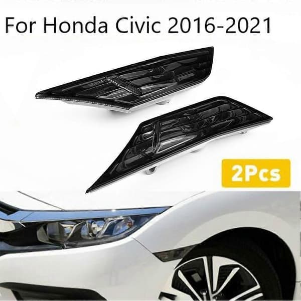 Sidemarkeringslys Blinklys Bredde Lys Sort Kompatibel med Honda Civic 2016-2021
