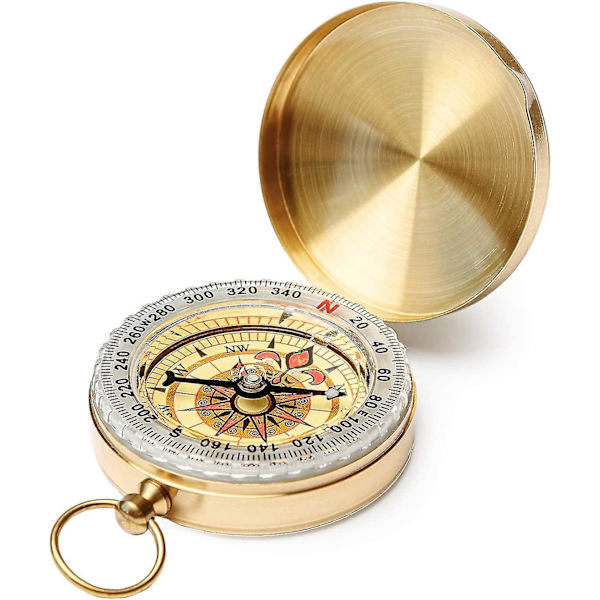 Clamshell Compass Campingutrustning Överlevnadsutrustning Vattentät lysande kompass