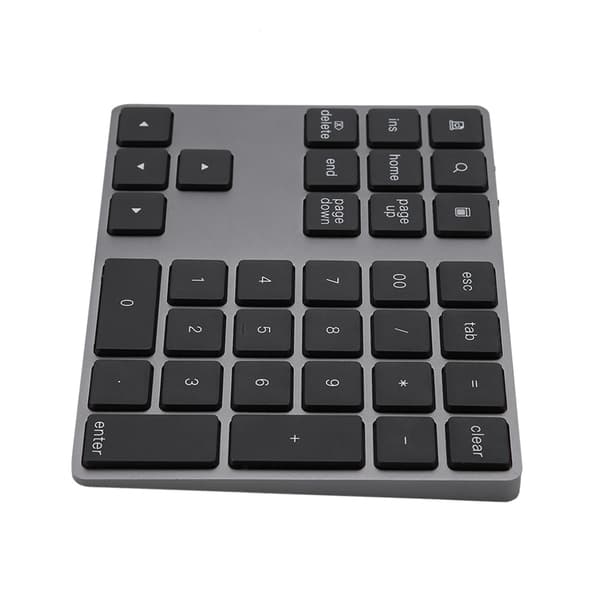 Langaton Bluetooth-numeronäppäimistö Apple-tietokoneille - Musta 34 näppäintä