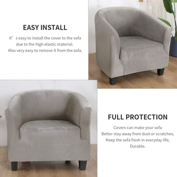 Joustava Stretch Chesterfield Nojatuoli Slipcover Velvet makuuhuoneen sisustukseen