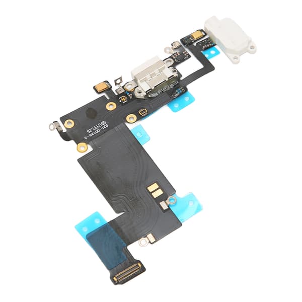 Laderportmodul USB Laderport Dockkontakt Mikrofon Hodetelefon Flexkabel Modul for iPhone 6S Plus Hvit