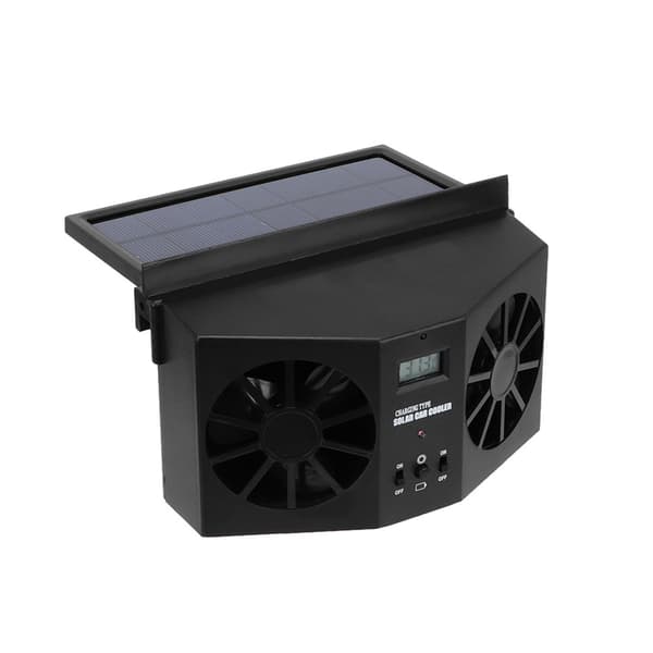 Mini bærbar solventilator til bil - afkøl din bil med ventilationsventil, sort