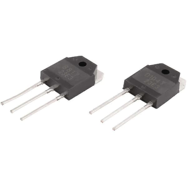 2 piitransistoria - D1047 + B817, 200V, 12A Svart