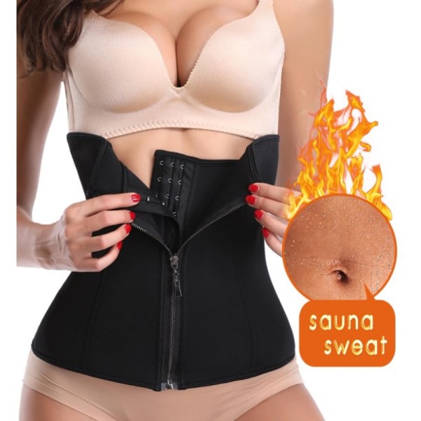 Den nya Dam waist trainer Cincherbälte Magkontroll Svettgördel Träning Slankt magband för viktminskning(M)