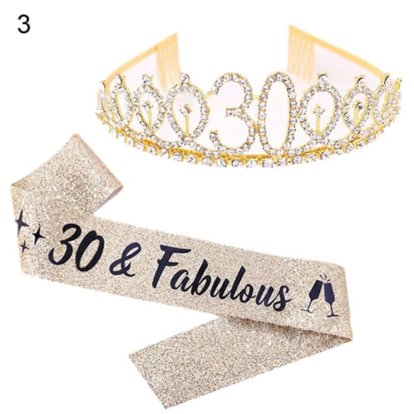 1 Set Shoulder Strap Pretty Hair Accessories Women Queen Crown Party Decoration For Birthday 3