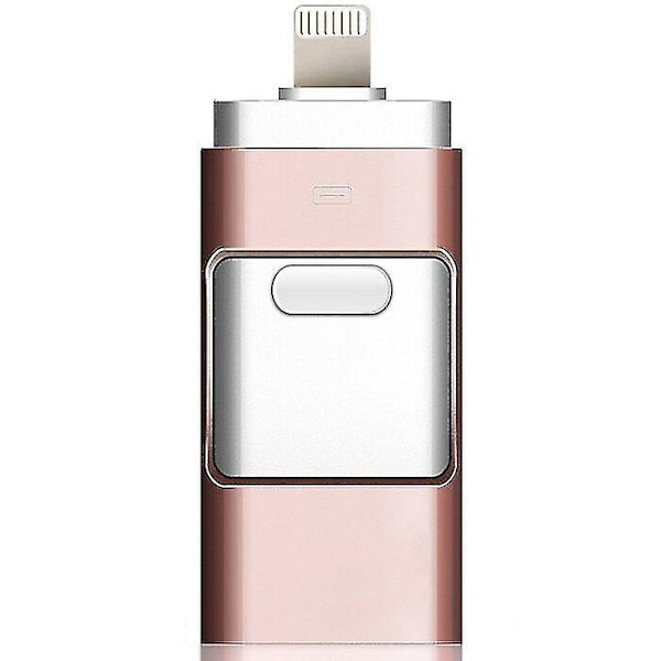 3 i 1 usb flashdrev udvidelse Memory Stick Otg Pendrive til Iphone Ipad Android Pc Rose Gold 32 GB