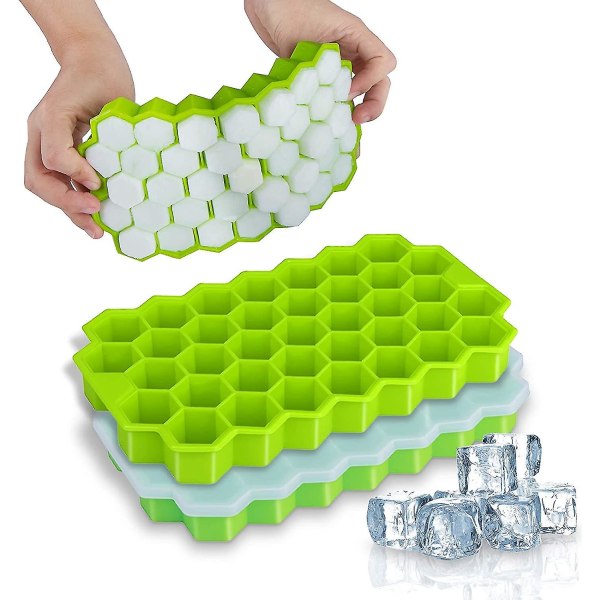 Jääpalatarjottimet, 2 kpl silikonisia molds kannella