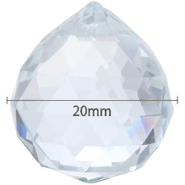 20 mm klar krystalkugle prisme - 20 stykker hængende vedhæng solfanger til loft