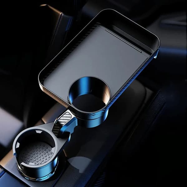 【BQ】Bil koppholder Expander adapter 360° Roterende plateholder svart black large