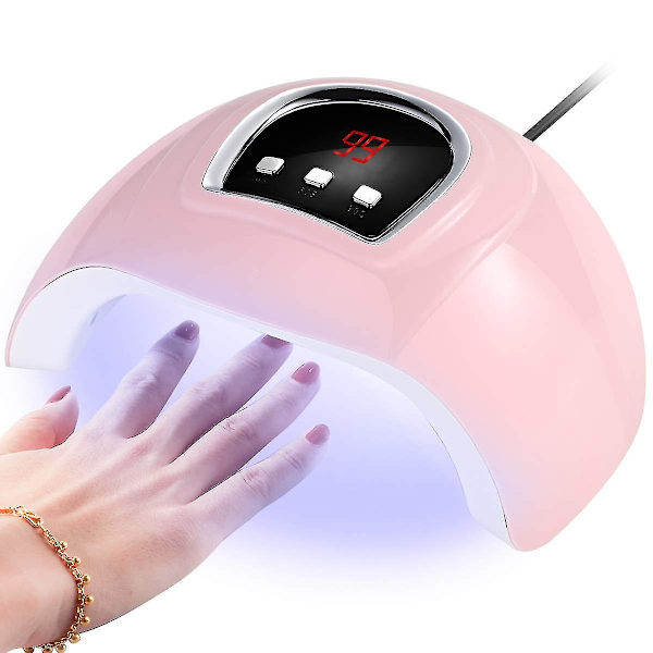 Uv Led Nagellampa, 54w Nageltork Gel Nagellackstork Härdningslampa 18 LED Pärlor/sensor