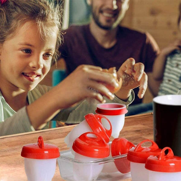 The New Boiler Eggs, 7 Boilers Silicone Egg Poacher, Easy Eggs Cooker Egg Cup BPA-vapaa elintarvikelaatuinen silikageeli, kypsennä munat ilman T