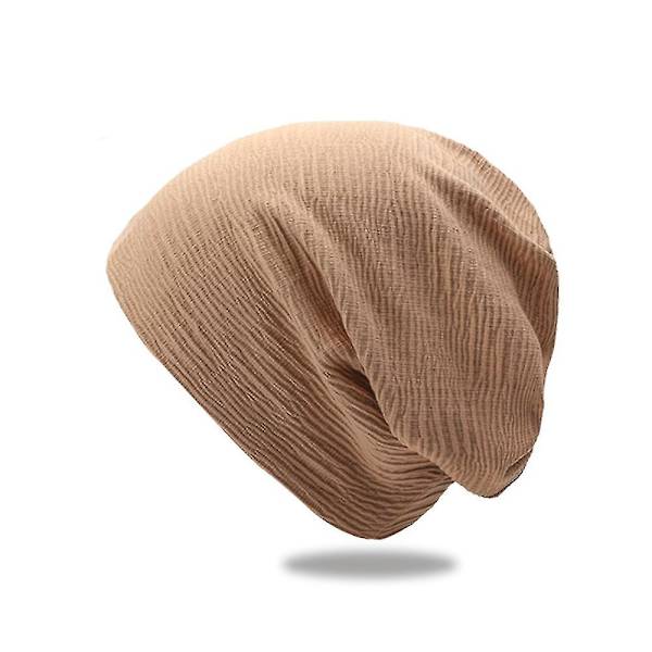 Casual Beanie Oversized Slouchy med andningsbar ull Klassisk vågmönsterdesign för födelsedag Jul Thanksgiving Day Present Khaki