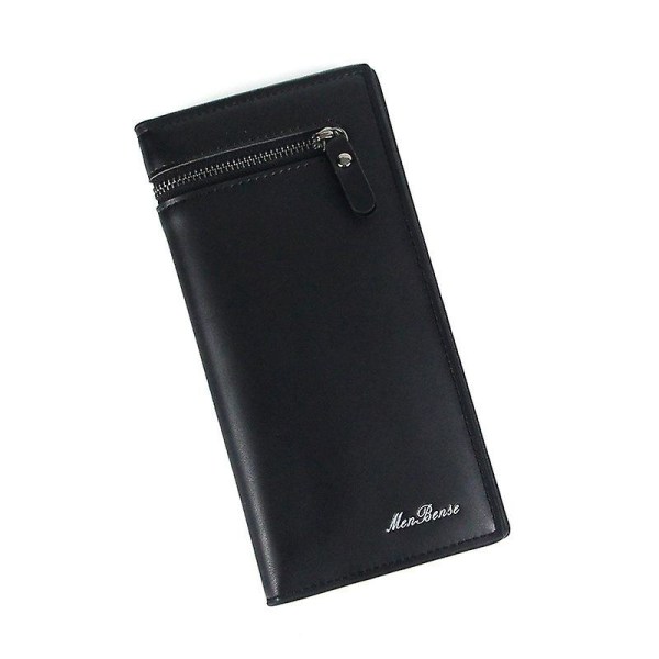 Koppling manlig plånbok för män Lyxig ID-hållare Cover för män Skydd på passväska för telefon myntplånböcker Korthållare Kort svart Black