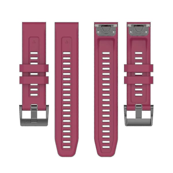Armbånd til Garmin Fenix 7s/6s/5s Silikone Smartwatch Rem Ridsefast Rem Wine red