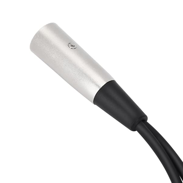 33 cm Metal XLR3M til Dobbelt XLR3F Mikrofonkabel